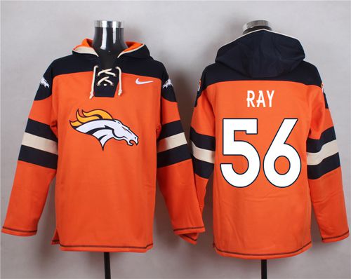 Nike Broncos #56 Shane Ray Orange Player Pullover NFL Hoodie - Click Image to Close